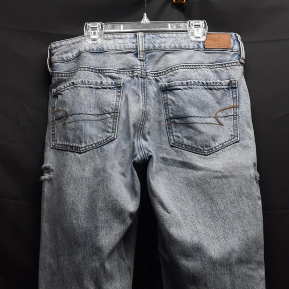 American Eagle Tom Girl Distressed Jeans Size 6 - Picture 7 of 8